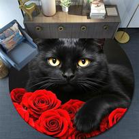 Cartoon Print Round Area Rug,Carpet Rug for Living Room Bedroom Sofa Playroom Decor,Non-slip Floor Mat 80cmx80cm