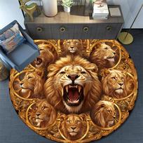 Cartoon Print Round Area Rug,Carpet Rug for Living Room Bedroom Sofa Playroom Decor,Non-slip Floor Mat 80cmx80cm