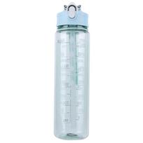 800ml Sports Water Bottle with Straw & Handle Outdoor Travel Bottle Large Capacity Motivational Drinking Bottle for Boys Girls