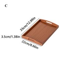 Wooden Serving Tray with Handles Bamboo Tea Tray Food Tray for Breakfast Coffee Dessert Snack Platter Home Coffee Table