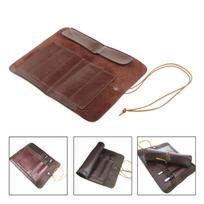 Portable Leather Knife Bag Roll Up Case Travel Tool Organizer for Outdoor Camping and Culinary Use ruda