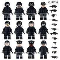 Specialiosios policijos pajėgos Džiunglių skautai Policijos plėšikai Vaikams Švietimo rinkimo konstravimo kaladėlės Žaislai Žaislai mergaitėms Lėlės black