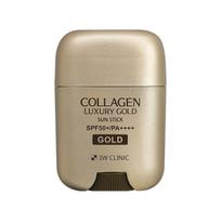 3W Clinic Collagen & Luxury Gold Sun Stick - Anti-Aging & UV Protection - 18g / 0.63 oz.
