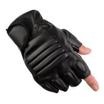 Men's Outdoor Fitness Half-Finger PU Gloves (2 Pairs)