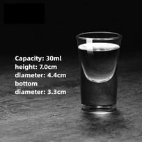 10ml Glass Liquor Shot Glasses Set - Durable Baijiu/Whiskey Cups for Home, Hotel & Bar, Moutai-Style Mini Spirits Accessories 30ml
