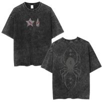Hunter x Hunter Phantom Troupe  Spider Symbol & Dark Metal Style  Vintage Washed Oversized Streetwear T-Shirt L
