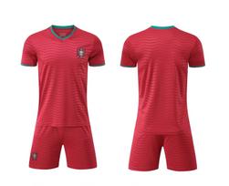 Portugal National Team Soccer Kit: Home Red Shorts, Jersey Sizes 14-3XL (Kids & Adults) Children's 18/110cm