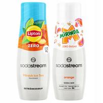 2X Sodastream Lipton Ice Tea Peach Zero Sugar Free Syrup + Mirinda Zero