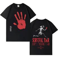 Dainininko Riles 2026 m. turo mados trumparankoviai ST marškinėliai vyrams Harajuku grynos medvilnės jaukus T-shirt atsitiktinis laisvas marškinėlis - Vyriški ... S įvairiaspalvis