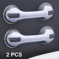 2PCS Suction Cup Grab Bars No Drill Shower Handles for Elder Adjustable Height Non-Slip Rail Toilet Fall Prevention Handrail