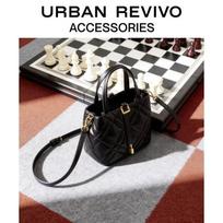URBAN REVIVO Women's Quilted Faux Leather Shoulder Bag One Size