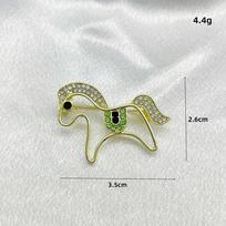 New Hollow Pony Brooch, Fashionable Unisex Personalized Design, Collar Pin and Chest Flower Decor
