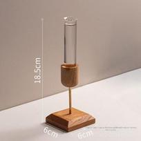 Test Tube Vase Transparent Glass Hinged Vase Hydroponics Combination Flower Appliance Living Room Office Home Decoration+