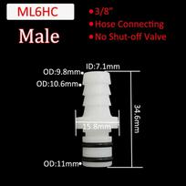1Pcs Disconnect Fitting Coupling Hose Joint Tube Connector Quick Shut-Off Hose Barb Valved 5/16 3/8 Male Female Quick Coupler