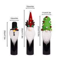 Christmas Wine Bottle Toppers Reusable Cute Protector Lid 3piece Wine Bottle Sleeve For Beer Whiskey Glass Holiday Birthday