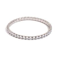 MamacitaSlay Classic Stainless Steel Zircon Fine Edge Bracelet Banquet Luxury Waterproof Jewelry Women's Elegant Simple Jewelry