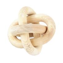 Wood Chain Decor 3 Link Wooden Knot Creative Carved Decorative smėlis