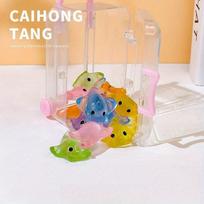 50Pcs Mini Cute Manta Rays Fish Resin Charms Colorful Transparent Animal Pendants for Earring Keychain DIY Jewelry Making