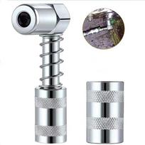 Professional Grease Coupler Adapter with Sleeve 90 Degree Grease Coupler Fitting Tool Grease Nozzle Lubrication Tool Accessories onesize