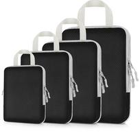 4 Set Expandable Compression Packing Cubes for Suitcase, Space-Saving Luggage Organizer Bags Set, Lightweight Travel Essentials