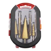 Precision Tools Premium Titanium Step Drill Bit Set Gold Multi-Size Core Hole Opener Step Drill Bit Drilling Applications auksas