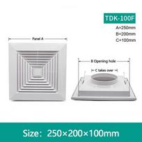 Useful Plastic Grille Air Outlet Square White Ventilation Hood Ventilator Cover Air Vent Grille Indoor Use
