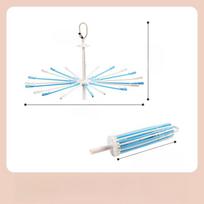 Multi-Functional Umbrella Diaper Rack Foldable Baby Clothes Drying Rack Windproof Towel Drying Rack Creative Design Plastic C...
