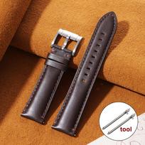Vintage Cowhide Strap 24/22mm Quick Release Watch Band for Men Women Genuine Leather Watch Strap Brown Replacement Bracelet Belt 24mm tamsiai ruda spalva