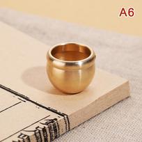 Brass Feng Shui Lucky Fortune Wealth Cornucopia Baifu Rice Cylinder Desktop Ashtray Study Small Ornament Gift Home Decoration