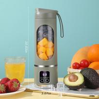 500ML Portable Juicer Blender Tumbler Digital Display Ice Blender Electric Fruit Juicer 12 Blades Green/500ML/12Blade