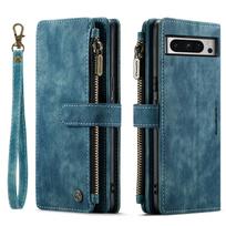for Google Pixel 9 Pro XL Pixel 9 Case,Wallet Case Durable PU Leather Magnetic Flip Strap Wristlet Zipper Card Holder Phone Case for Pixel 9 Pro