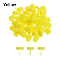 50PCS Carp Fishing Accessories Boilies Bait Stopper With Micro Fishing Hook Corn Bait Pop Up Hair Rig Stop Fishing Tackles geltona