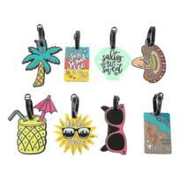 8pcs Creative Beach Series Luggage Tag Colorful Luggage Tags Luggage Labels