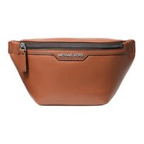 Michael Kors MK Cooper Logo Zip Closure Leather Crossbody Waist Bag Small Men bags Brown 37T4LCOY1L-LUGGAGE Basic Set (Bag)