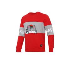 adidas neo x Crossover M Cny Ww Swt Printing Sports Pullover New Year's Edition Round Neck Red Men's GP5761 S