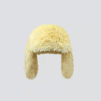 Korea Lovely Big Rabbit Ears Plush Beanie Hat Women Autumn and Winter Warm Protective Ear Novelty Knitted Cold Hat Wigs geltona