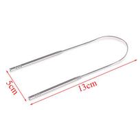 1Pc Stainless Steel Tongue Cleaner Scraper Reusable Oral Hygiene Tool Anti Bad Breath Tongue Sweeper For Daily Mouth Care