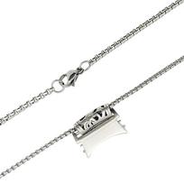 Necklace Compatible with Samsung Galaxy Watch 7 6 5 4 FE , Classic 42mm 46mm/5 Pro 45mm,No Gap Pendant Adapter Clip for Samsung Watch Fob Color silver