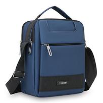 Versatile Men's Crossbody Sling  Quality Oxford Bag with Multiple Pockets Durable Oxford Messenger Pack with Adjustable Belt Strap mėlyna