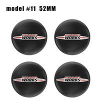 4PC 52mm Epoxy Car Styling Wheel Center Hub Caps Emblem Badge Stickers For MINI COOPER One S R50 R53 F55 F56 R57 R58 R59 R60 1#