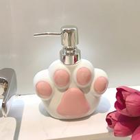 Ins-style Cat Paw Ceramic Lotion Bottle, Versatile for Liquid Soap, Great for Daily Use & Gifts Cat Paw