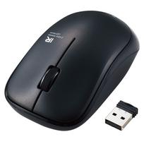 ELECOM Wireless Mouse ENELO M-IR07DRSKBK, Silent, Approx. 2.5-Year Lifespan, 3 Buttons, Black
