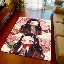 Nezuko Kamado Non Slip Rug Carpet Soft Floor Mat Area Rug for Bedroom Living Room Home -QJY 60x90cm