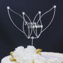2019 Rhinestone Happy Birthday Cake Topper Decoration