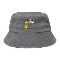 Happy Banana Cat Meme Bucket Hats for Women Summer Vocation  Sun Hat Fashion for Outdoor Fishing FisherUnisex Cap Boonie Hat One Size
