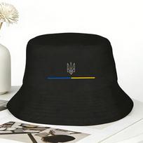 Ukrainian Trident Tryzub Escudo Bucket Hat Summer  Classic FisherUnisex Hats For Unisex Fishing Caps Street Style Sunscreen Hats One Size