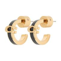 COACH Classic Logo Brass Earrings Women's Gold auksas