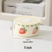 Deou Xingguang 5-inch Ceramic Microwave Bento Bowl with Lid