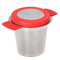 for Teapot, Cup With Lid Hanging Type Loose Tea Coffee Dripper Tea Infuser Tea Strainers Teaware red lid
