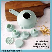 7Pcs/set Multifunctional Plastic Funnel Kitchen Gadget Oil Wine Funnel Practical Tool